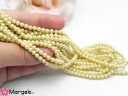 Perle preciosa maxima 4mm pearlescent yellow (1buc)