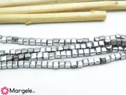 Margele cristal cub fatetat 2.5mm argintiu (sirag)