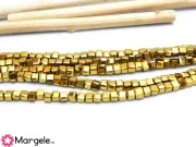 Sirag cristal cub fatetat 2.5mm auriu