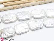 Perle de cultura baroc dreptunghiulare 18x14mm (1buc)