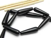 Agate negru lacrima 30x8mm (sirag)
