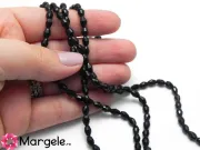 Margele cristal oval 6x4mm mov metalic (sirag)
