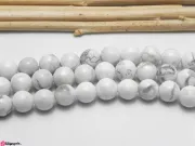 Sirag scurt howlit natural 6mm alb