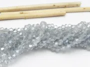 Margele cristal biconic electroplacat 4mm gri albastrui (sirag)