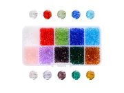 Kit margele cristale rondele 4x3mm 1000 buc + cutie cadou