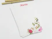 Cartonas martisor buburuza cu flori 8.6x5.3cm (50buc)