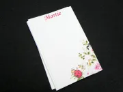 Cartonas martisor buburuza cu flori 8.6x5.3cm (50buc)