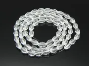 Margele cristal oval 6x4mm transparent (sirag)