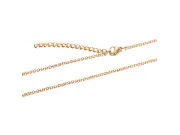 Lant otel inoxidabil auriu cu inchizatoare si prelungitor 45cm