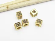 Distantier Cubic Zirconia cub 5x4.5mm auriu