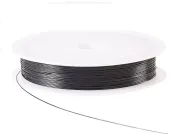 Sarma siliconata grosime 0.35mm negru (50m)