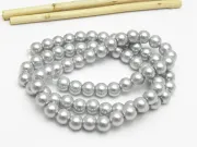 Perle de sticla calitate a 6mm gri deschis (sirag)