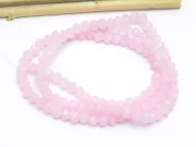 Margele cristal rondel fatetat 4x3mm roz opal (sirag)