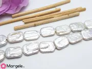 Sirag perle de cultura baroc dreptunghiulare 18x14mm
