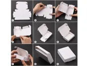Cutiuta carton pentru bijuterii 8x6x2cm alb