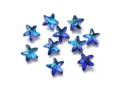 Pandantiv sticla stea de mare 15x14x7mm bermuda blue