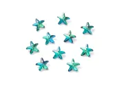 Pandantiv sticla stea de mare 15x14x7mm peacock