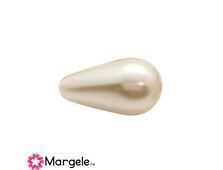 Perle preciosa pear 15x8mm cream (1buc)