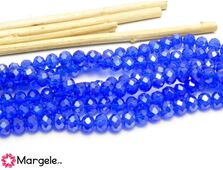 Cristal rondel 6x4mm lustered blue (1buc)