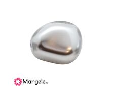 Perle preciosa elliptic 11x9.5mm light grey (1buc)
