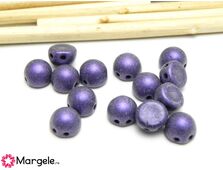 Cabochon 7mm metallic suede purple (10buc)