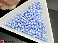 Perle cehia 3mm powder pastel blue (10buc)