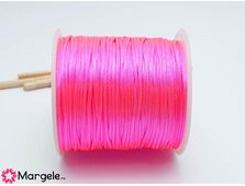 Snur satinat 1mm roz neon (5m)