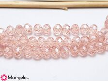 Cristal rondel 6x5mm roz somon  (1buc)