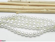 Perle tip mallorca 4mm alb (1buc)