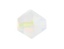 Margele preciosa biconic 6mm white opal AB (1buc)