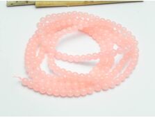Sirag margele sticla 4mm roz coral
