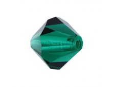 Margele preciosa biconic 4mm emerald (10buc)