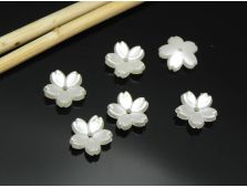 Margele acrilice floare 11mm ivory perlat (10buc)