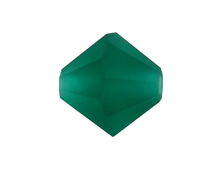 Margele preciosa biconic 4mm emerald matt (10buc)