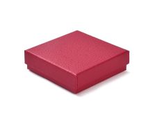 Cutiuta cadou pentru bijuterii 9x9x3cm rosu texturat