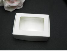 Cutiuta carton pentru bijuterii cu fereastra 8.7x6.2x3cm alb