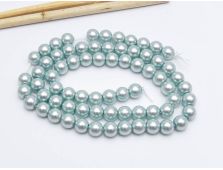 Sirag perle de sticla calitate a 6mm albastru deschis