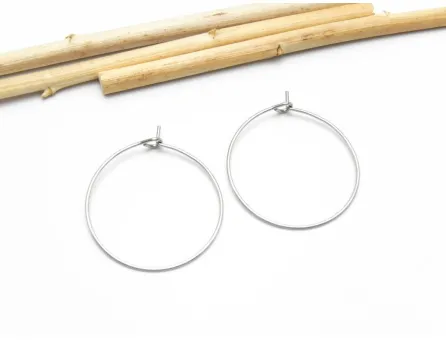 Tortite cercei otel inoxidabil 316 hipoalergenic 25mm (2buc)