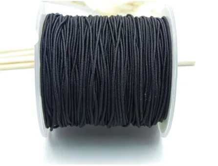 Rola snur elastic negru grosime 1mm (20m)