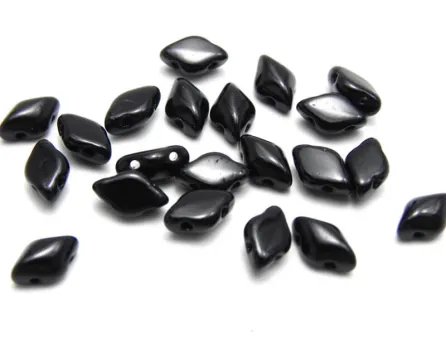 Margele Cehia Gemduo 8x5mm jet (20buc)
