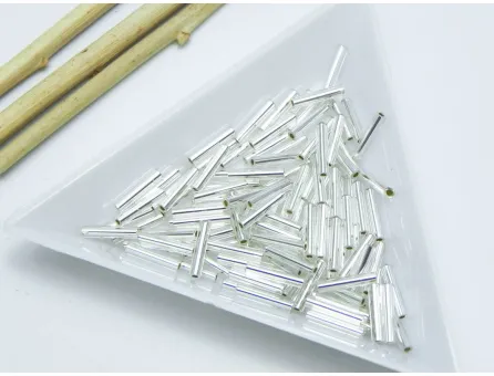 Toho bugle 9mm silver lined crystal (5g)