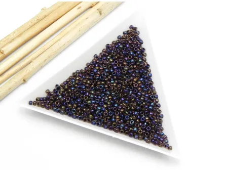 Toho rotunde 11/0 inside color amethyst/jet lined (5g)