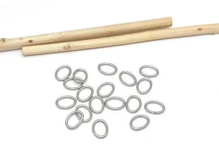 Zale ovale otel inoxidabil 8x6mm, grosime 1mm (50buc)