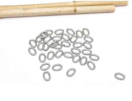 Zale ovale otel inoxidabil 6x4mm, grosime 1mm (50buc)