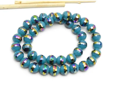 Cristal rotund fatetat 10mm marin (sirag)