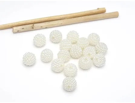 Margele acrilice mure perlate 10mm ivory (50buc)