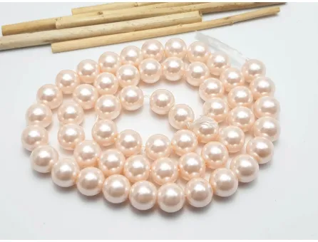 Perle de sticla calitate a 8mm roz (sirag)