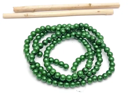 Sirag perle de sticla 4mm verde