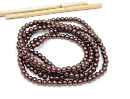 Sirag perle de sticla 4mm maro