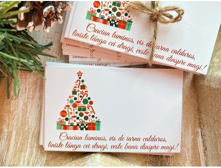 Cartonas craciun brad 8.6x5.3cm (30buc)